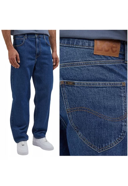 Дънки Asher мъжки - свободна кройка - син - Син