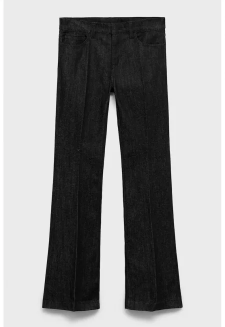 Дънки с лицев ръб и миди талия