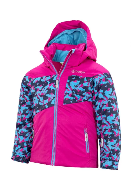 Десенирано зимно ски яке с качулка