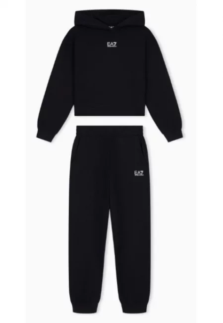 Детски анцуг -  Train Logo Series Crossover Girl T-Suit Tt Ho Rn Ch - Памук - Черен - Черен