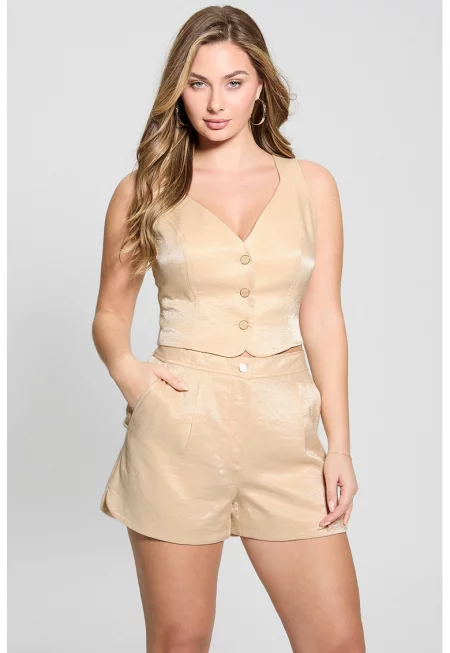 Елек с шпиц и копчета - Бежов