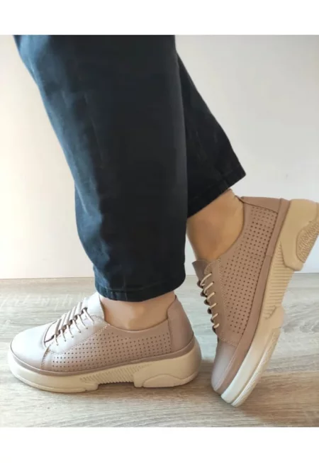 Ежедневни дамски обувки  053 24100 Сиво-бежови - Бежов