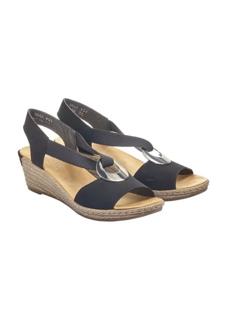 Ежедневни сандали - дамски -  ANTISTRESS - 624H6-00 черни - екологична кожа - платформа