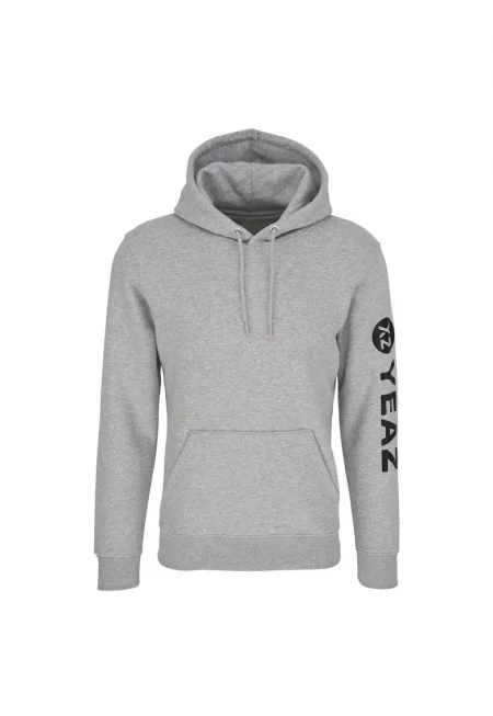 Худи CUSHY 29531 с органичен памук и лого - Tъмносив