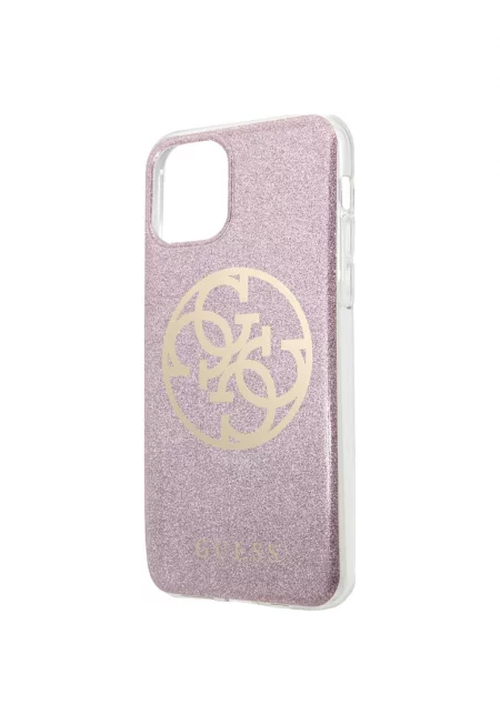 Калъф  Glitter Circle Kryt GUHCN58PCUGLPI за iPhone 11 Pro - Pink