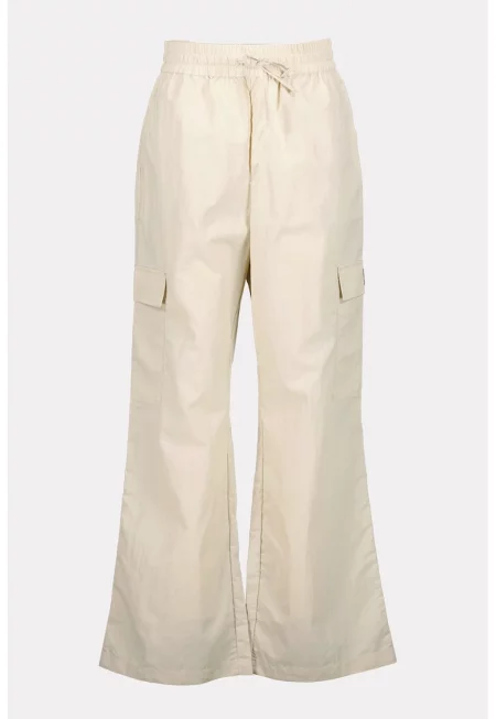 Карго панталон Daisy с еластична талия - Крем