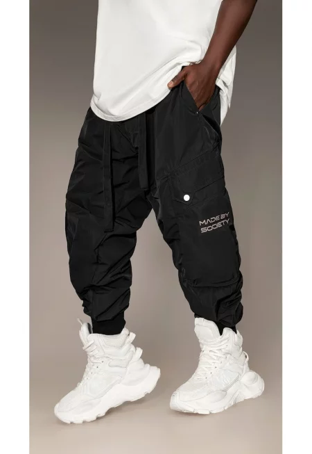 Карго панталони  - P16133 - Черен