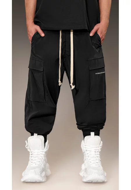 Карго панталони - P16186 - Черен