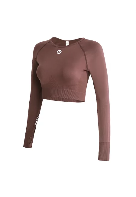 Къса спортна блуза Legend - Бежов