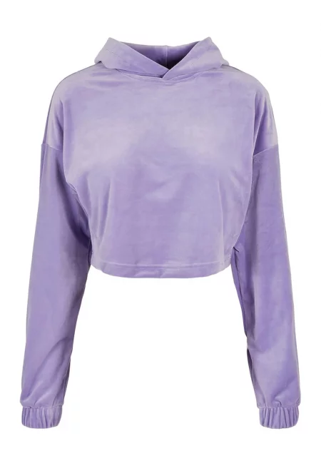 Късо худи с паднали ръкави