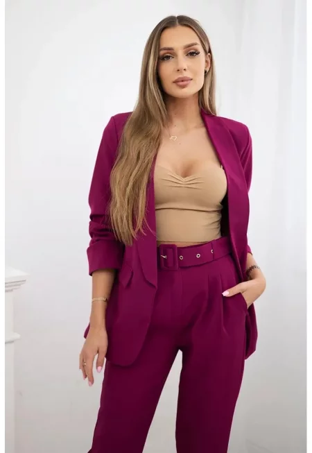 Комплект сако с ревери и панталон - Един размер