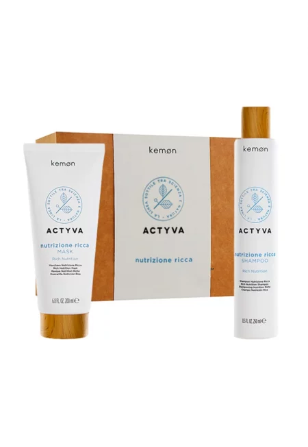 Комплект за хидратация  Actyva Nutrizione Ricca - Шампоан 250 мл - Маска 200 мл