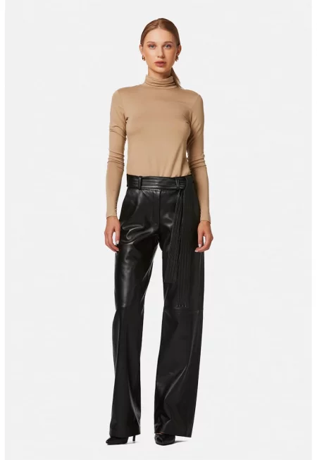 Кожен панталон 653 - Черен