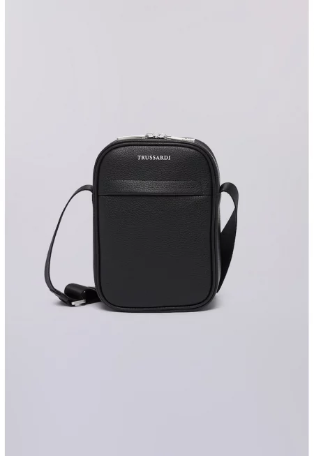 Кожена чанта през рамо - Черен