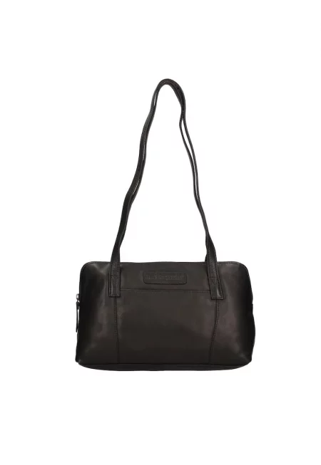 Кожена чанта за рамо - Черен