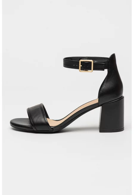 Кожени лачени сандали Ezoria Mae - Черен