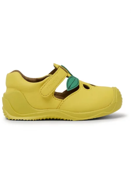 Кожени обувки Dadda Twins 705 с отвори - Жълт