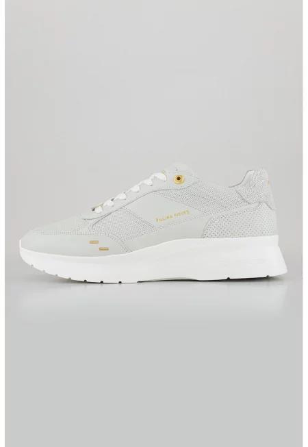 Кожени спортни обувки с перфорации - Слонова кост