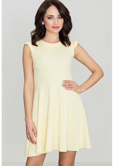 Ленитиф рокля K162 - жълта - полиестер