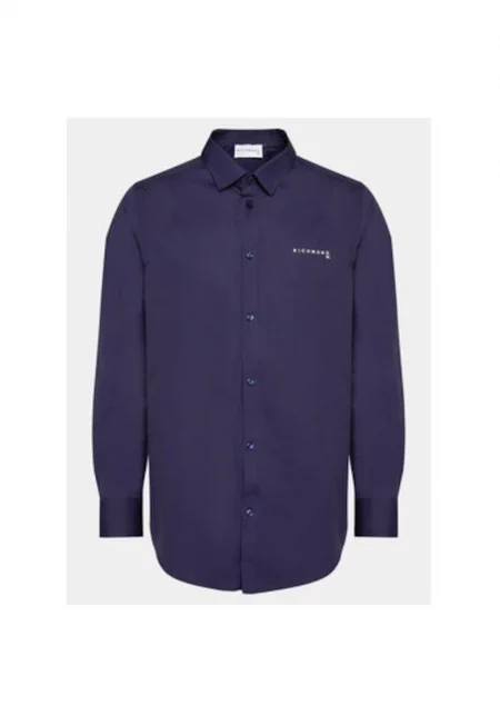 Мъжка риза -  303885915 - Памук - Син - Син