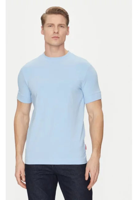 Мъжка тениска -  304687853 - Памук - Син - Син