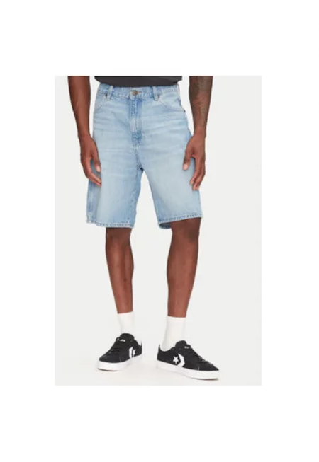 Мъжки дънкови шорти  112362492 - памук - син - Син