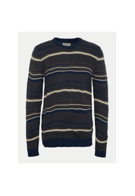 Мъжки пуловер -  304398643 - Акрил - Син