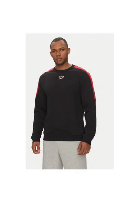 Мъжки суитшърт  100215502 - памук/полиестер - черен - Черен