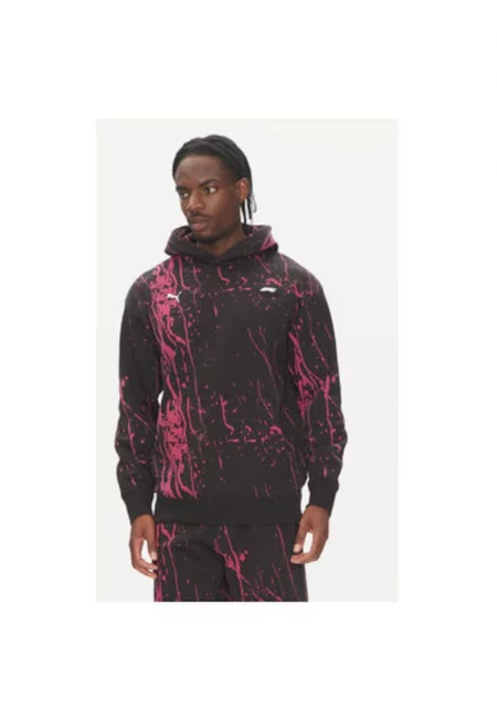 Мъжки суитшърт  630170 - памук/рециклиран полиестер - черен