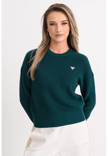 Памучен пуловер с лого