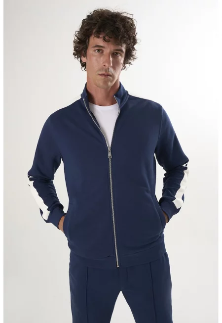 Памучен суитшърт с цип