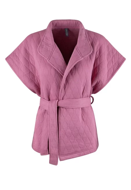 Памучна горна пижама с колан