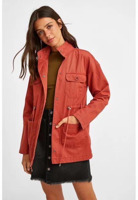 Памучна парка със средна яка