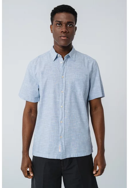 Памучна риза Darien с къси ръкави