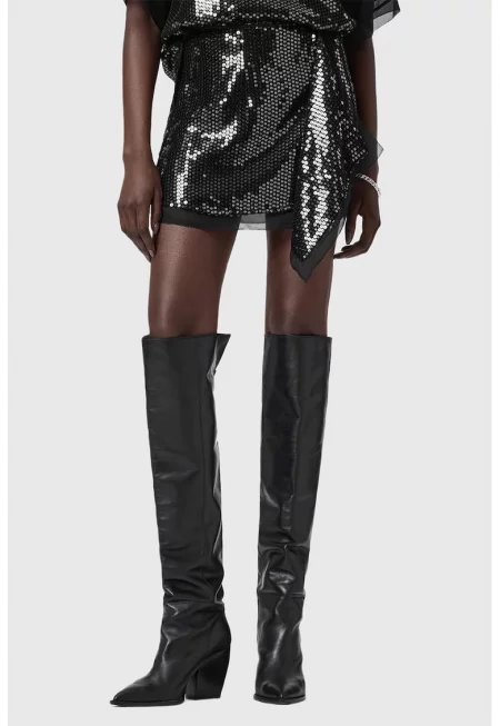 Пола Fonsie с висока талия - Черен