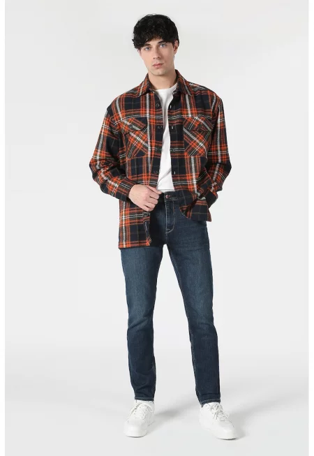 Прилепнали дънки - Тъмносин