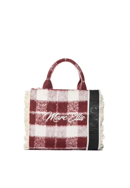 Ръчна чанта Riviera Prime с лого - Бял/Тъмночервен