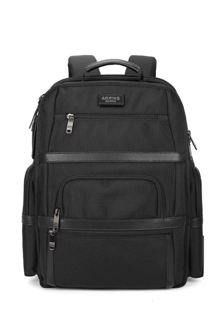 Раница с джобовве с цип - Черен