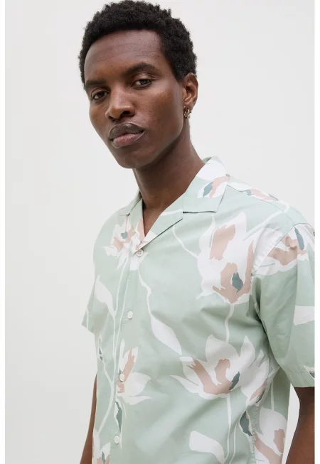 Риза с органичен памук - Бледозелен