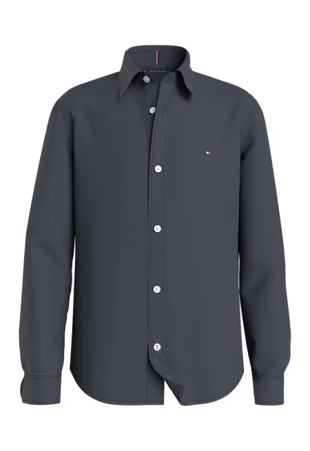 Риза с остра яка - Тъмносин