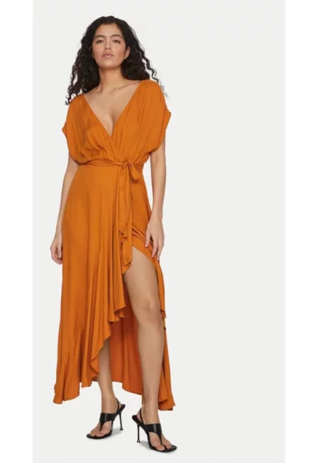 Рокля -  54485 - Вискоза - Оранжев