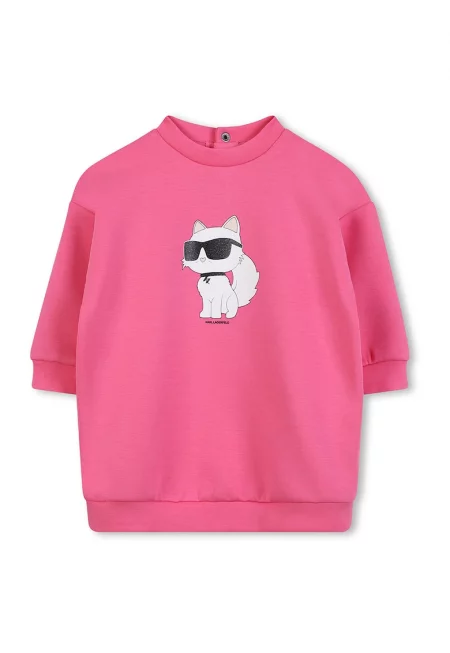 Рокля-суитшърт с овално деколте