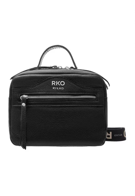 Rylko - Кожена чанта с отделяща се презрамка - Черен