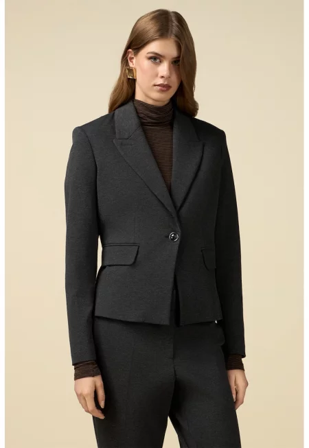 Сако с едно копче - Черен