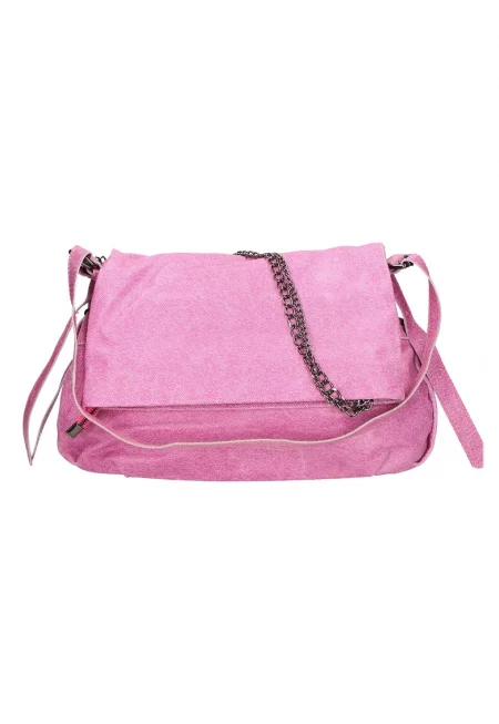 Shoulder Bag With Turnover Hem