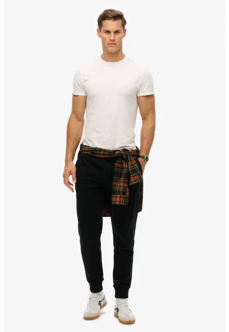 Скосен спортен панталон Essential - Черен