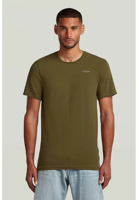 Слим тениска Base с овално деколте