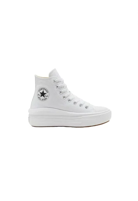 Спортни кецове -  Chuck Taylor All Star Move - текстил/каучук - бели