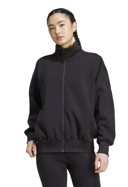 Суитшърт с модал с джобове - Черен