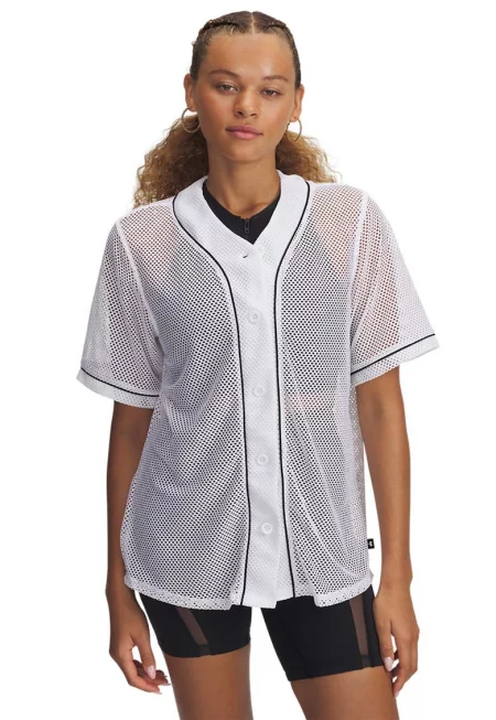 Свободна мрежеста риза - Бял